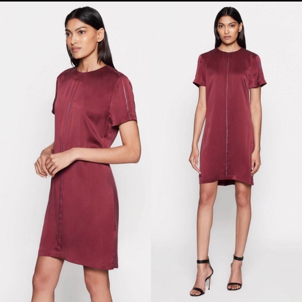 Equipment Silk Dress Burgundy